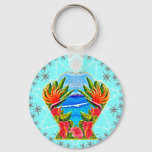 Hawaiian Paradise Twice (Blue) Keychain