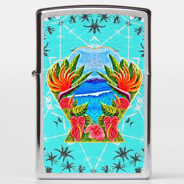 Hawaiian Paradise Twice  Zippo Lighter (Front)