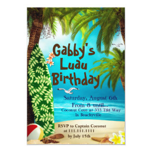 hawaiian invitations zazzle