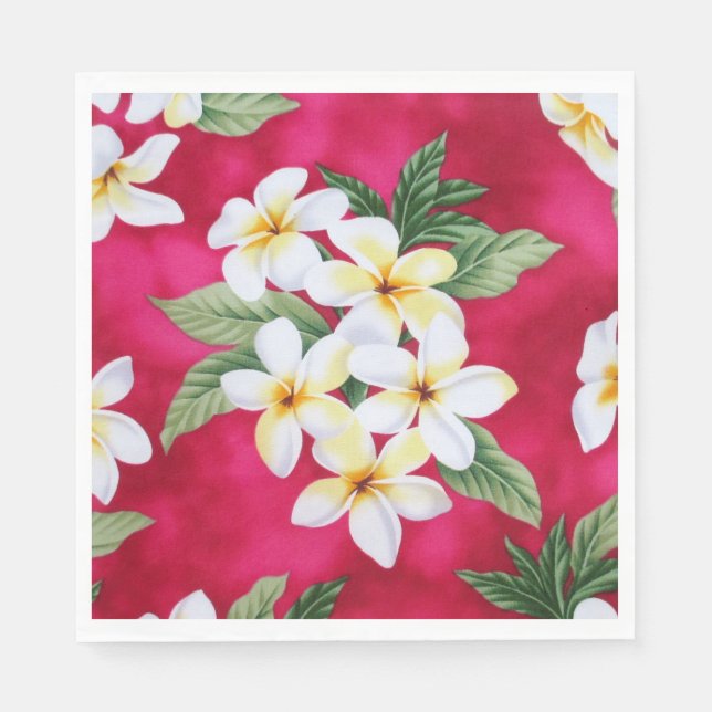 Hawaiian party paper napkins (Front)