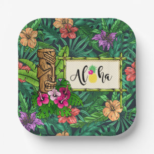 Hawaiian Party Paper Plates