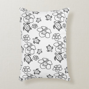 Hawaiian Pattern Adult Coloring Pillow