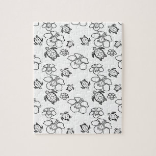 Hawaiian Pattern Adult Coloring Puzzle