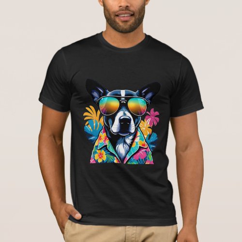 Hawaiian Paws Canine Cool on the Beach T_Shirt