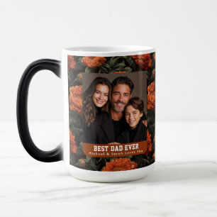 Hawaiian Peonies Flower First Time Dad Photo Elega Color Morph Mug