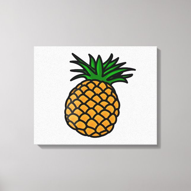 Hawaiian Pineapple Canvas Print (Front)