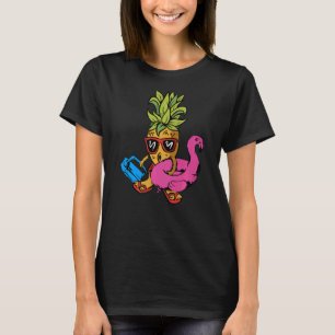 Hawaiian Pineapple Flamingo Tropical aloha Beach G T-Shirt