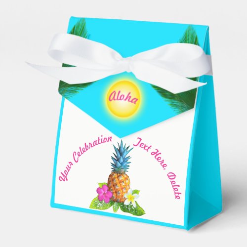 Hawaiian Pineapple Luau Party Boxes