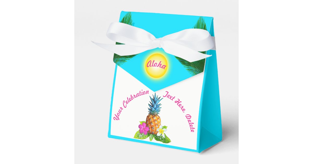 Hawaiian Pineapple Luau Party Boxes Zazzle
