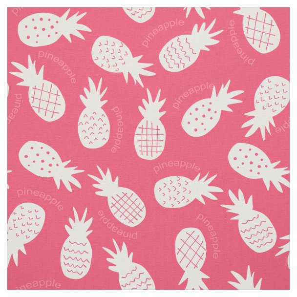 Hawaiian Pineapple Pattern Tropical Design Fabric Zazzle