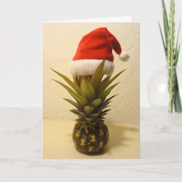 Hawaiian Pineapple Santa Hat Christmas 