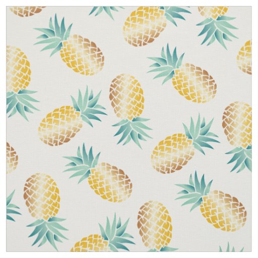 Hawaiian Pineapple Tropical Beach Fabric