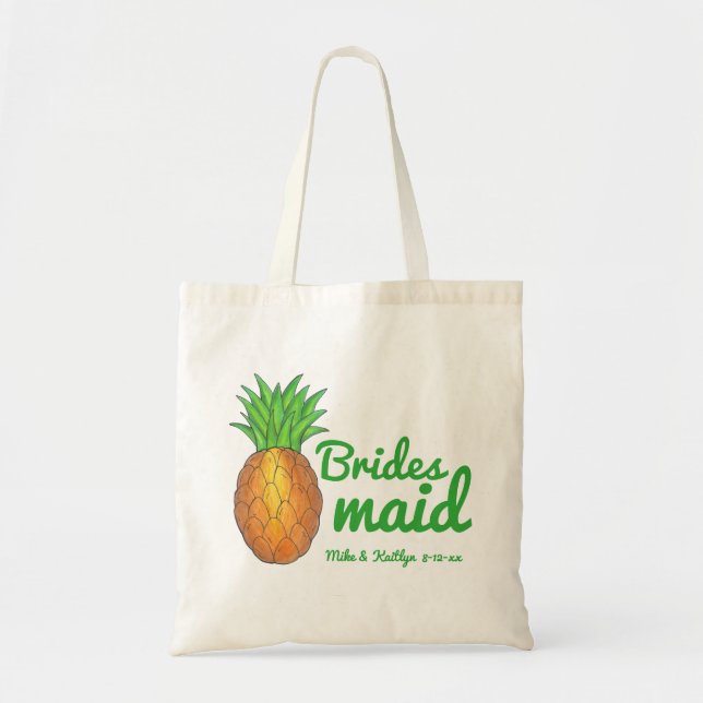 Hawaiian Pineapple Tropical Island Fruit Hawaii HI Tote Bag (Front)