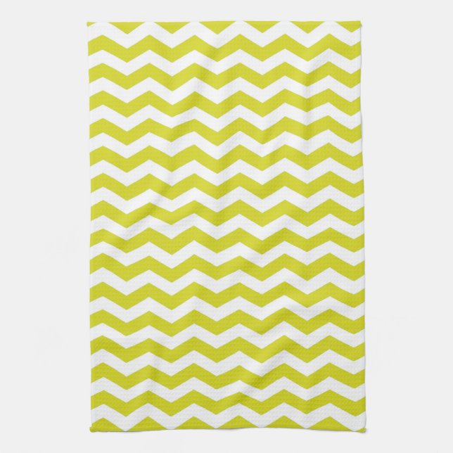 Hawaiian Pineapple Wave Chevron Kitchen Towel (Vertical)