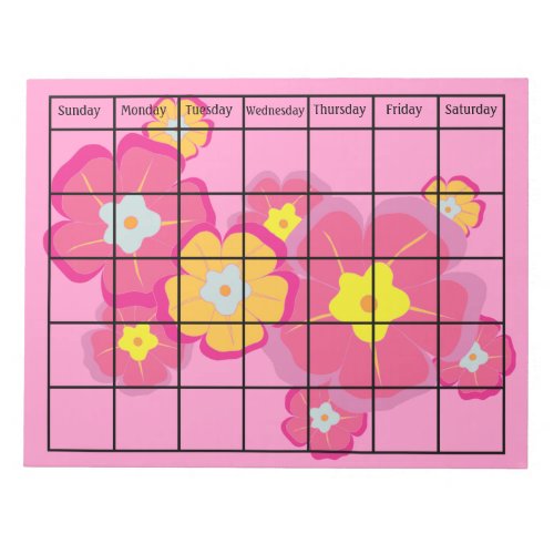 Hawaiian Pink Aloha Flowers Notepad