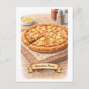 Hawaiian Pizza (American Food Series) Postcard