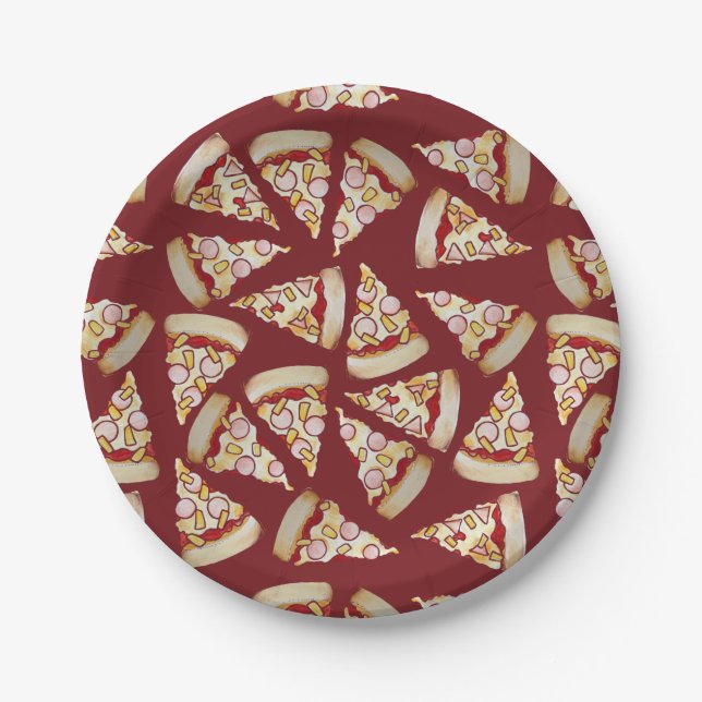 Hawaiian Pizza Lover Paper Plates (Front)