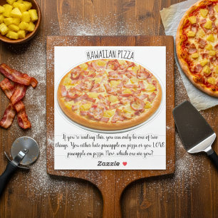 Hawaiian Pizza Quote Sticker