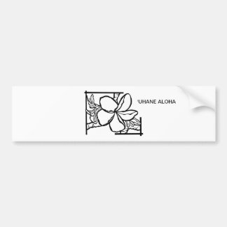 Hawaiian Plumeria "aloha spirit' Bumper Sticker
