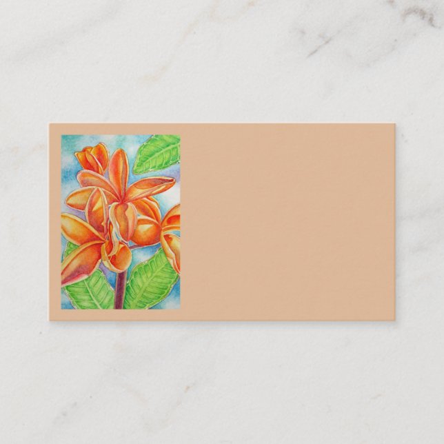 Hawaiian Plumeria Business Card (Front)