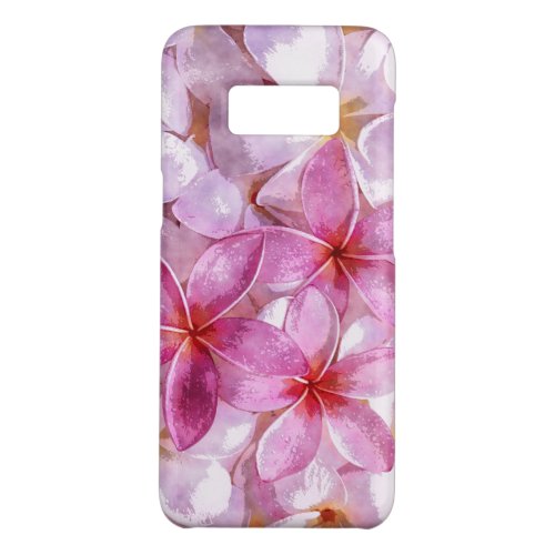 Hawaiian Plumeria Flower Watercolor Art Painting Case_Mate Samsung Galaxy S8 Case