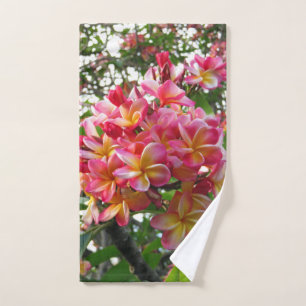 Hawaiian Plumeria Hand Towel
