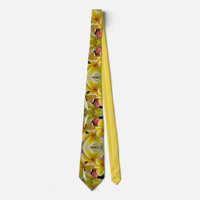 Hawaiian Plumeria Neck Tie (Front)