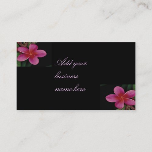 Hawaiian Plumeria Profile Card Business Card