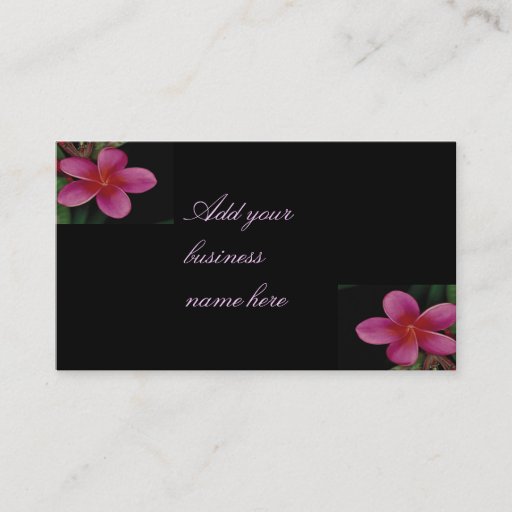 Customizable Hawaiian Plumeria Profile Card Business Card