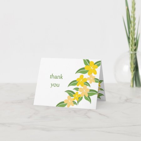 Hawaiian Plumeria Thank You Note Card