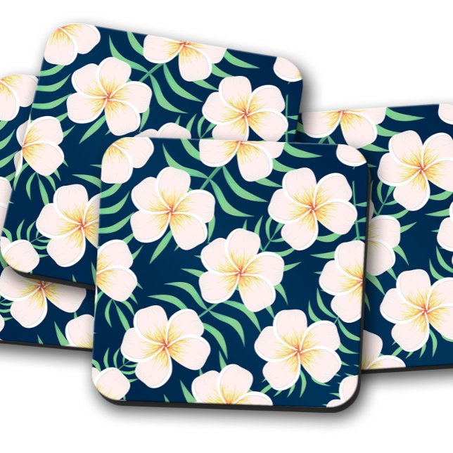 Hawaiian Plumeria Tropical | Plumeria Coaster Set (Creator Uploaded)
