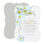 Hawaiian Plumeria White Wedding Invitation