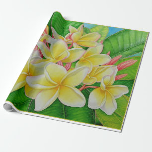 Hawaiian Plumeria Wrapping Paper