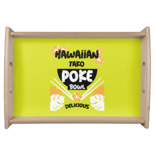 Hawaiian Poke Bowl Foodies Serving Tray