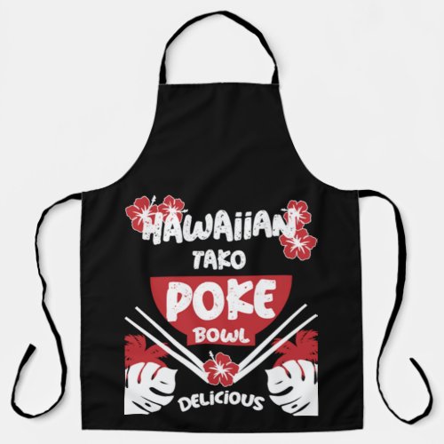 Hawaiian Poke Bowl Tako Poke Apron