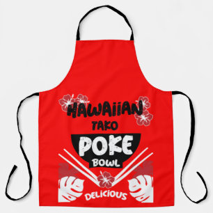 Hawaiian Poke Bowl Tako Poke Apron