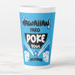 Hawaiian Poke Bowl Tako Poke Latte Mug