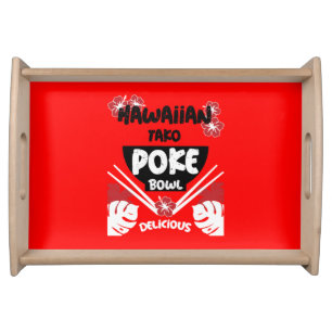 Hawaiian Poke Bowl Tako Poke Serving Tray