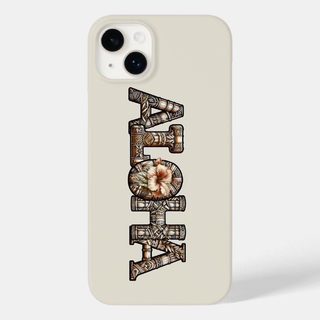 Hawaiian Polynesian Aloha Bamboo Look Case-Mate iPhone Case (Back)