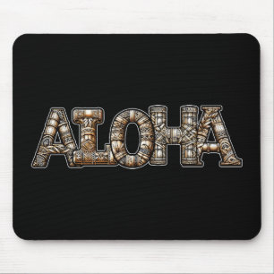 Hawaiian Polynesian Aloha Bamboo Look Mouse Pad
