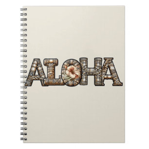 Hawaiian Polynesian Aloha Bamboo Look Notebook
