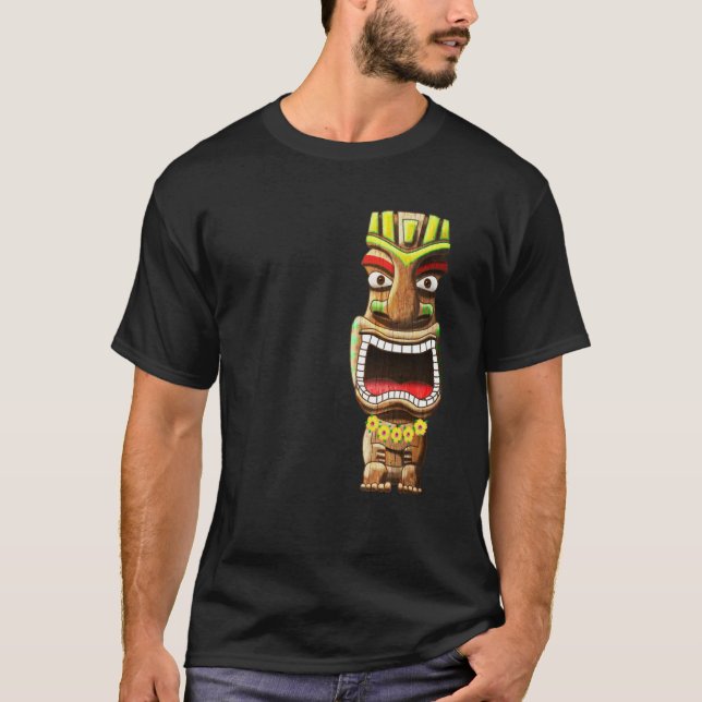 Hawaiian Polynesian Tiki Statue T-Shirt (Front)