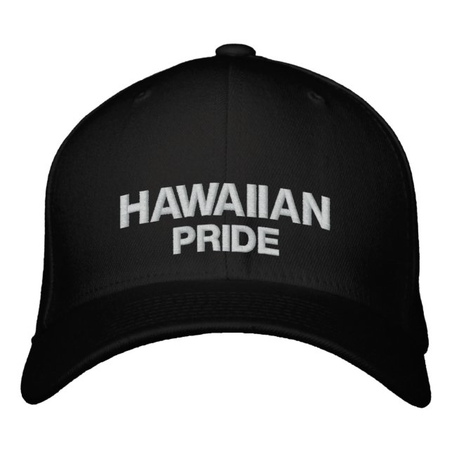 HAWAIIAN , PRIDE EMBROIDERED BASEBALL CAP (Front)