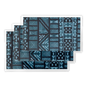 Hawaiian Print Acrylic Tray