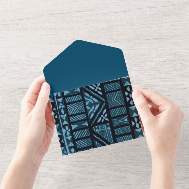 Hawaiian Print All In One Invitation (Opening)