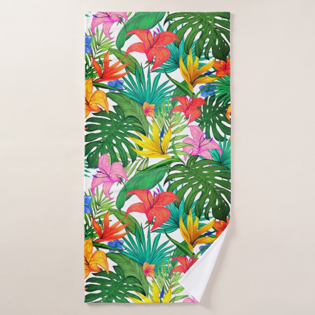 Hawaiian Print Bath Towel (Bath Towel)