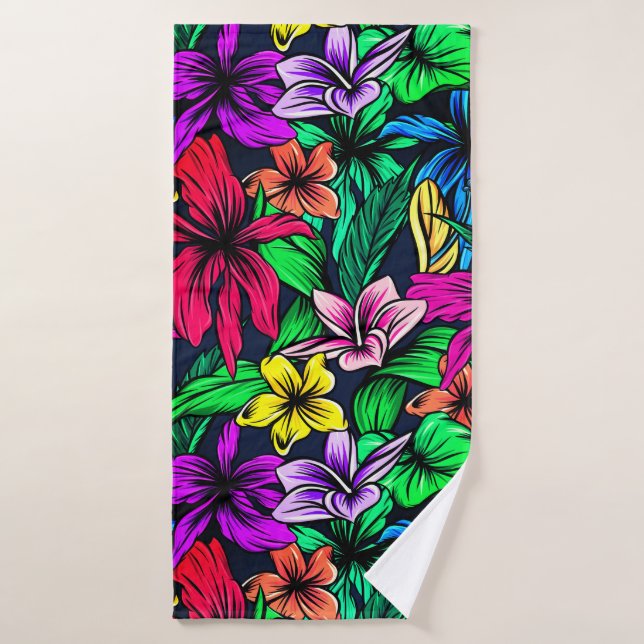 Hawaiian Print Bath Towel (Bath Towel)