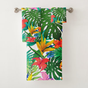 Hawaiian Print Bath Towel Set