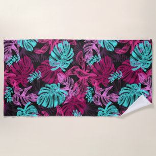 Hawaiian Print Beach Towel