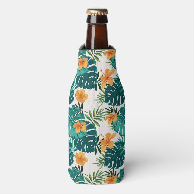 Hawaiian Print Bottle Cooler (Bottle Front)
